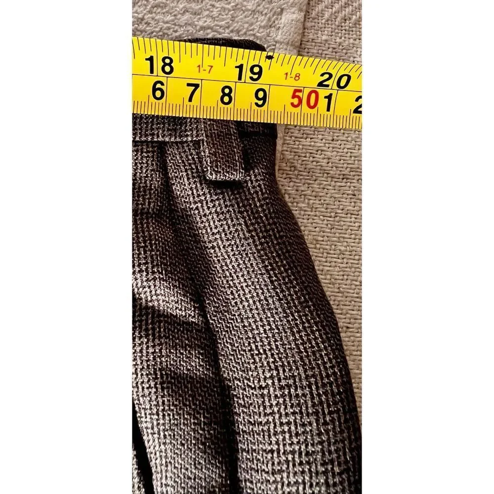 Haggar Black Label Gray Checked Wool Blend Suit Sz Jacket 44R 38/30Pants